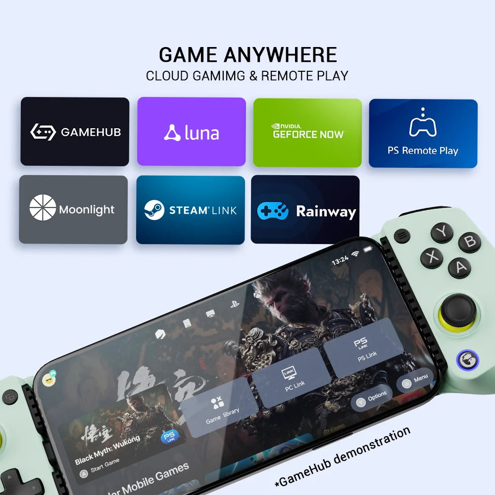 X5 Lite Mobile Gaming Controller with Hall Effect Sticks, Turbo Customization & Pass-Through Charging, for Iphone 16/15 Series, Ipad Mini, and Android
