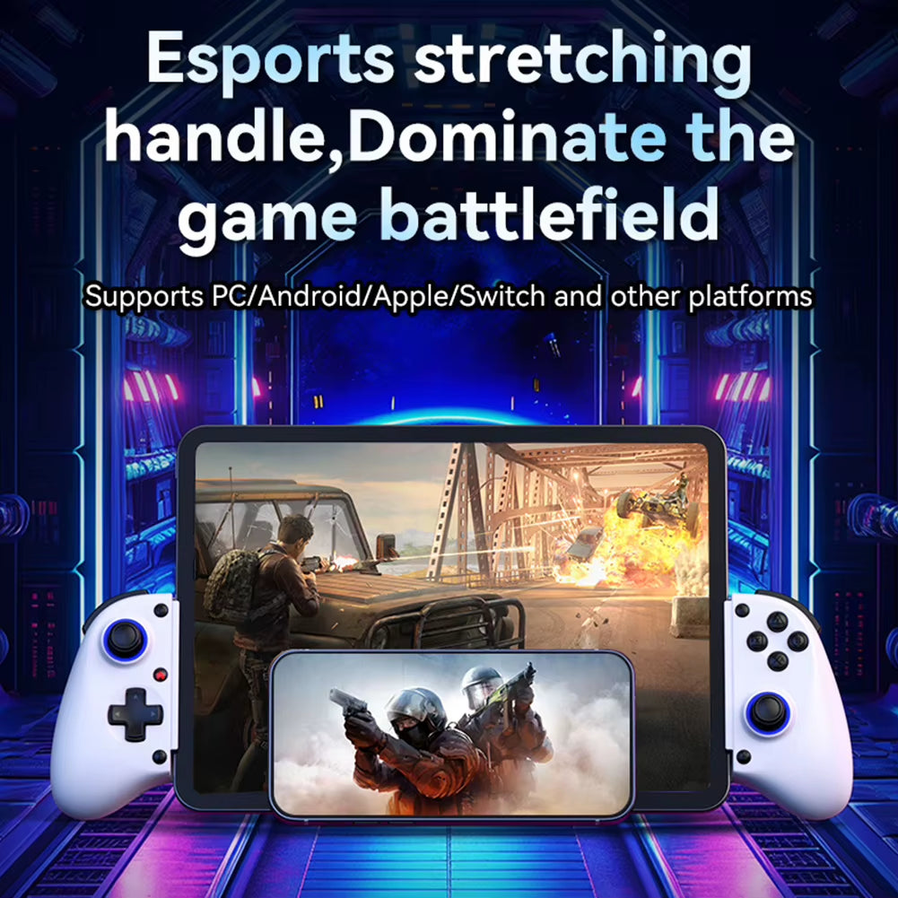 Telescopic Wireless Gamepad Controller Wireless BT Mobile Gaming Controller Mobile Phone Gamepad for Switch/Android/Ios/Pc/Xbox