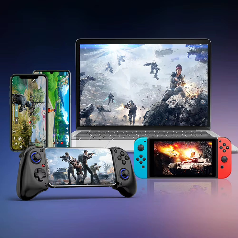 Telescopic Wireless Gamepad Controller Wireless BT Mobile Gaming Controller Mobile Phone Gamepad for Switch/Android/Ios/Pc/Xbox