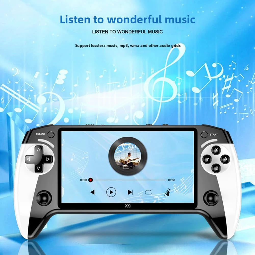 X9 Retro Handheld Game Console-Handheld Game Console with HD 5.5-Inch IPS Screen Classic Video Games Supports TV Connection,10+ Emulators & 5-Hour Battery Life