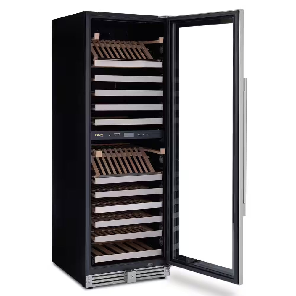 Estate Dual Zone Digital 160 Bottle Premium Wine Cooler in Silver