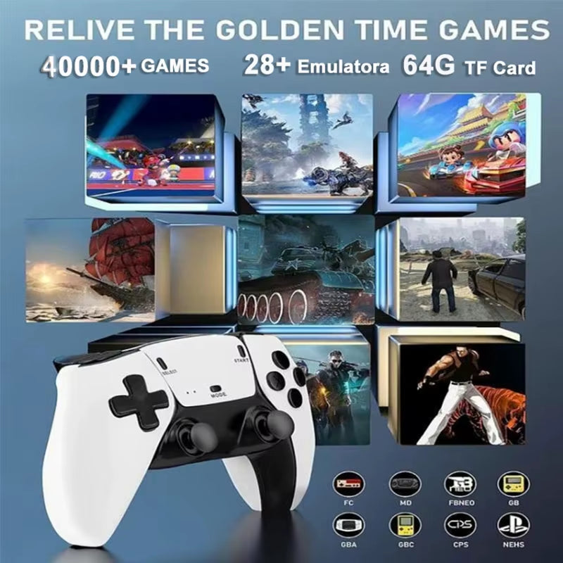 128G Game Stick M15 4K Video TV Game Console Wireless Gamepads Video Game 64G 40000+/50000+ Classic Arcade Games HD Two-Player
