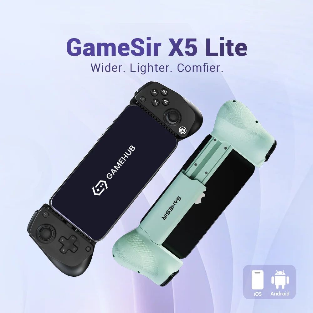 X5 Lite Mobile Gaming Controller with Hall Effect Sticks, Turbo Customization & Pass-Through Charging, for Iphone 16/15 Series, Ipad Mini, and Android