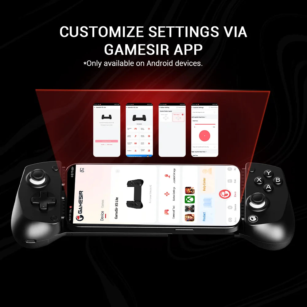 X5 Lite Mobile Gaming Controller with Hall Effect Sticks, Turbo Customization & Pass-Through Charging, for Iphone 16/15 Series, Ipad Mini, and Android