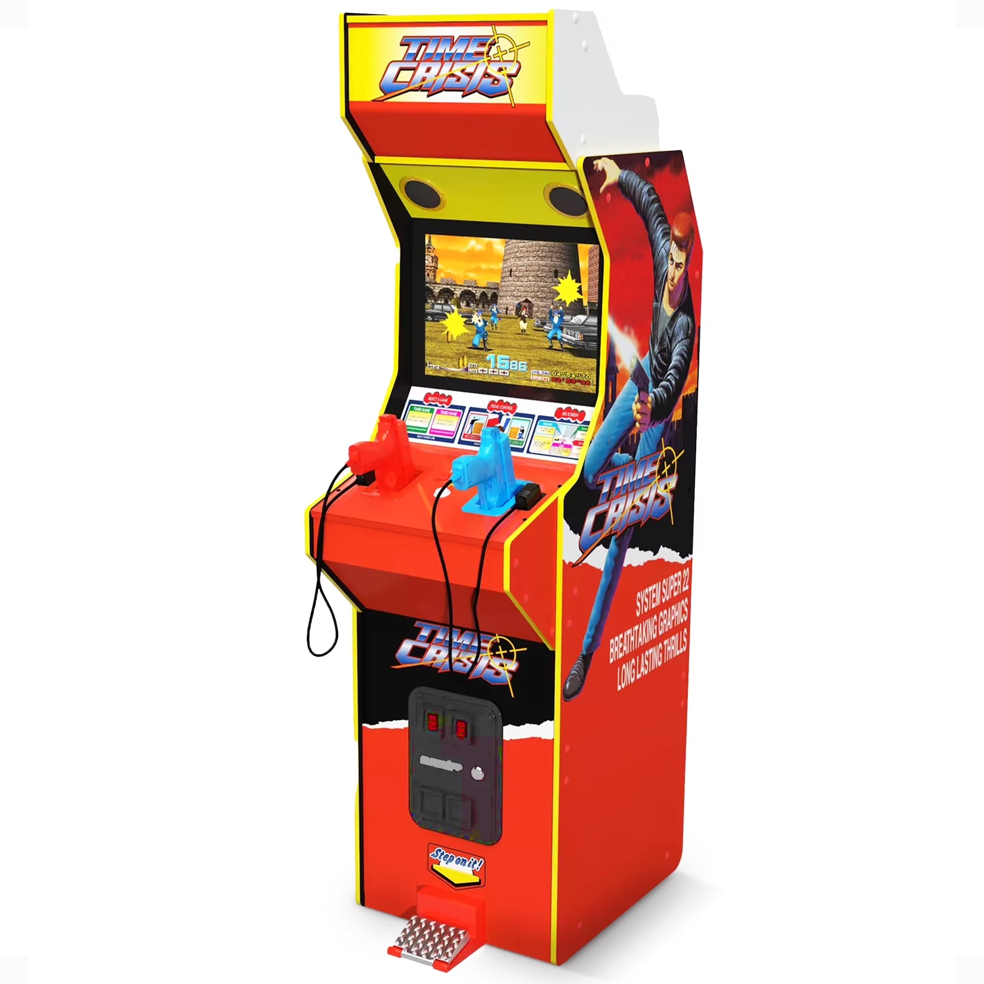 GALAGA Deluxe Arcade Game Machine 5-Foot Stand-Up Cabinet, Ages 14+